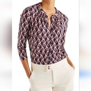 Boden  Soft Cotton Jersey Giraffe Print 3/4 Sleeve  Size 6P